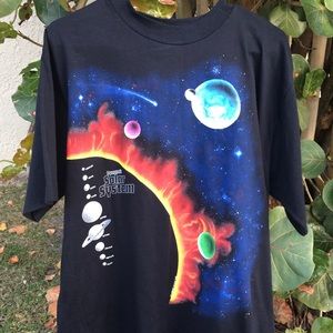 Vintage 1990 Solar System Harlequin Tshirt Sz XL